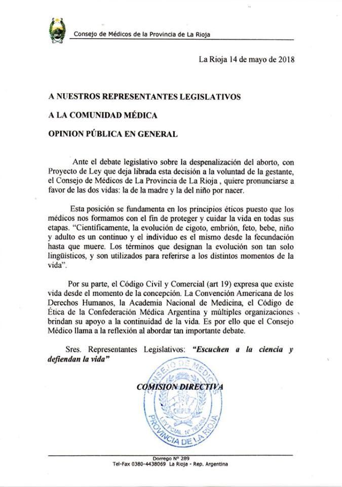 Carta Consejo Médico