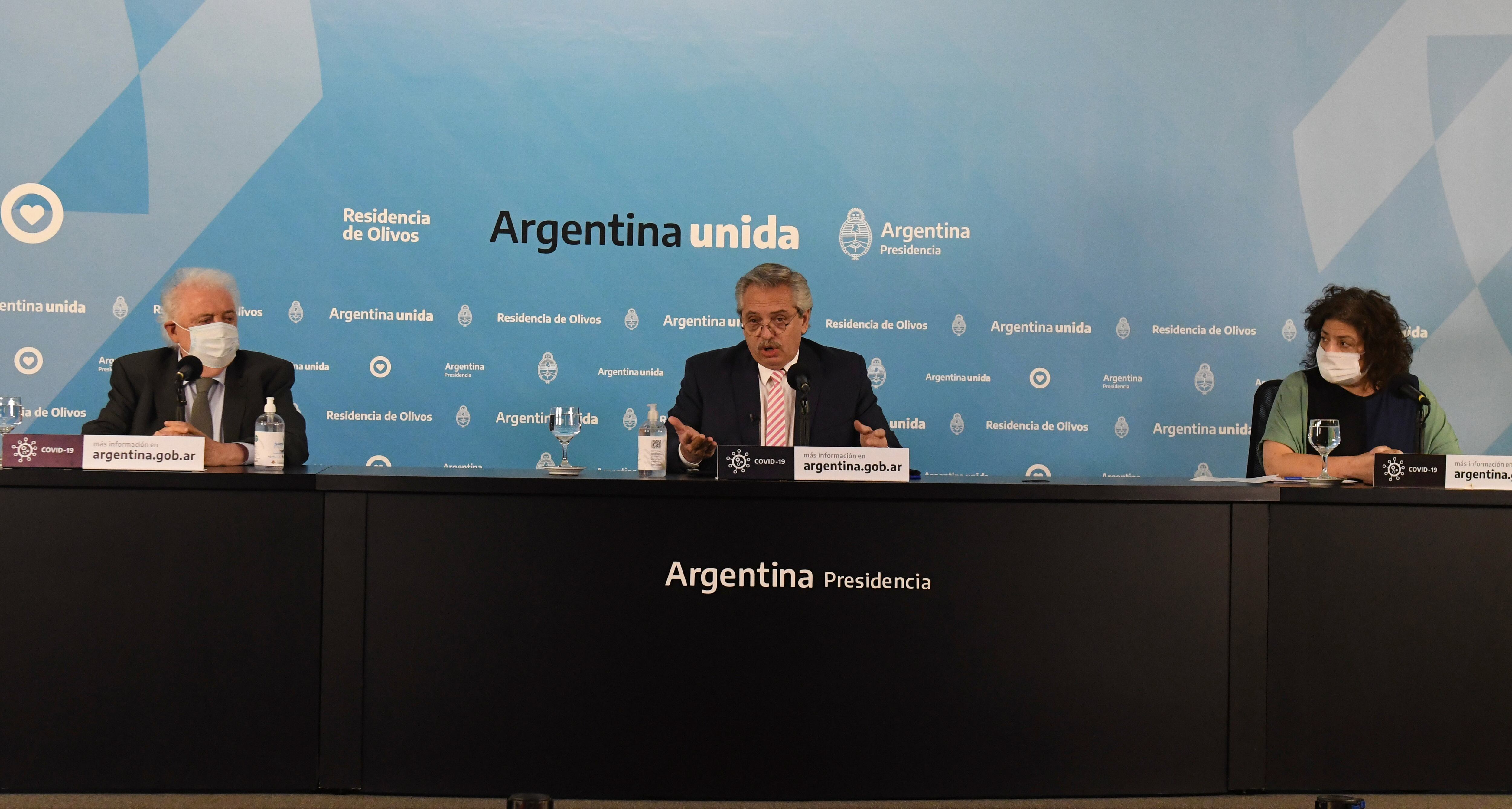 Argentina Coronavirus Alberto Fernandez Gines Garcia anuncia la fabricacion de la vacuna  12-08-20