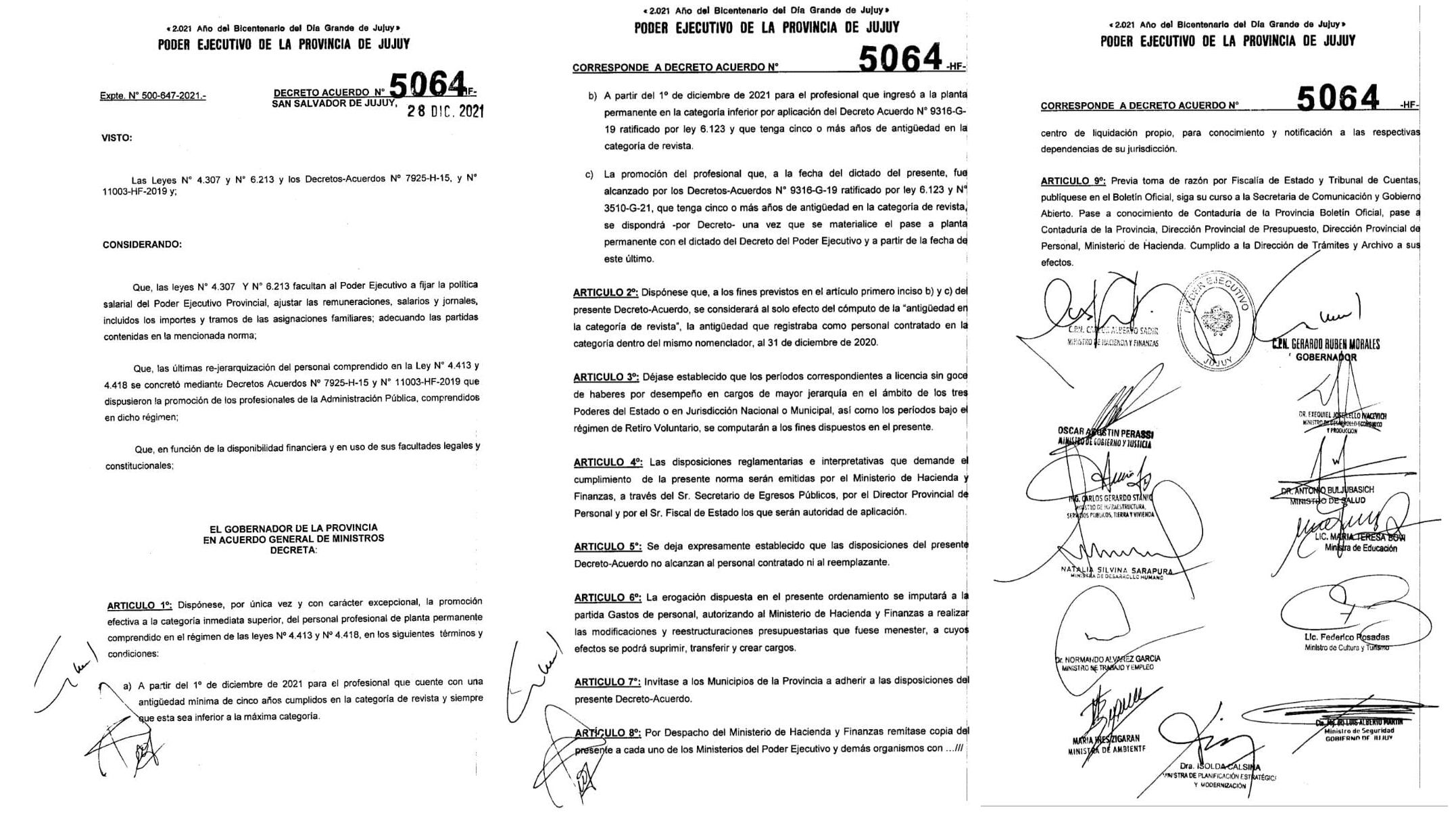 "La recategorización ha sido durante estos meses, uno de los principales puntos de nuestro pliego reivindicativo y abarca a 1.472 profesionales", comunicó APUAP al dar a conocer el decreto 5.064.