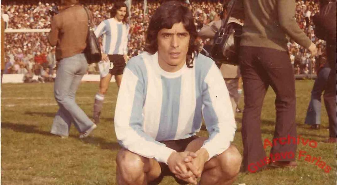 Guerini de selección. "El Chupete" jugó siete partidos internacionales y marcó cuatro goles.