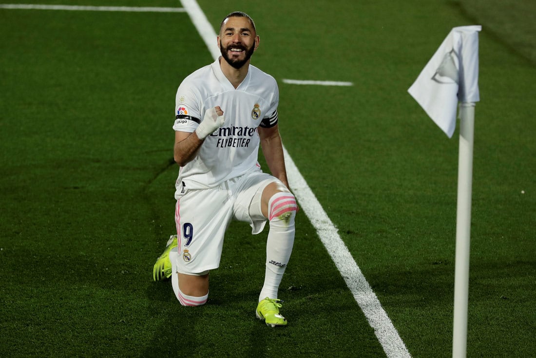 Karim Benzema fue encontrado culpable por los casos de chantaje contra Valbuena. (AP)