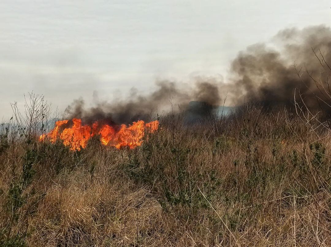 Incendio de pastizales Bomberos de Arroyito