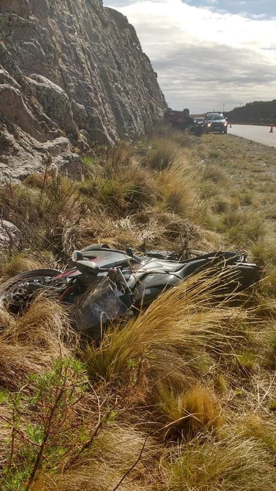 Así quedó la motocicleta después del accidente