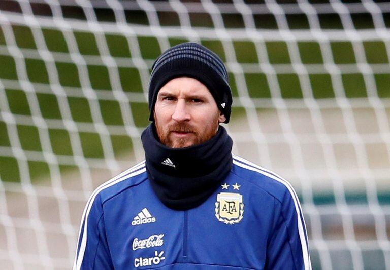 Lionel Messi ya se entrenó con la Selección en Manchester. Foto: REUTER.