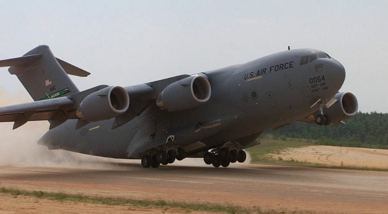 El Boeing C-17 Globemaster III hace una semana pasó por Mendoza y aterrizó en El Palomar, Buenos Aires.