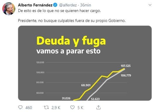 "De esto es de lo que no se quieren hacer cargo", afirmó Fernández.