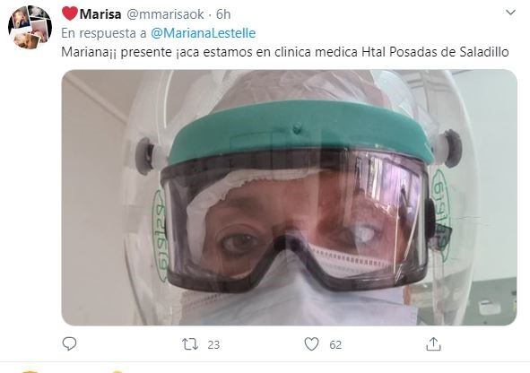 La doctora Marina Lestelle y la concientización sobre la pandemia en Twitter (Twitter)