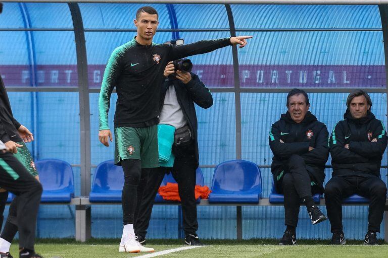 Cristiano entrenando