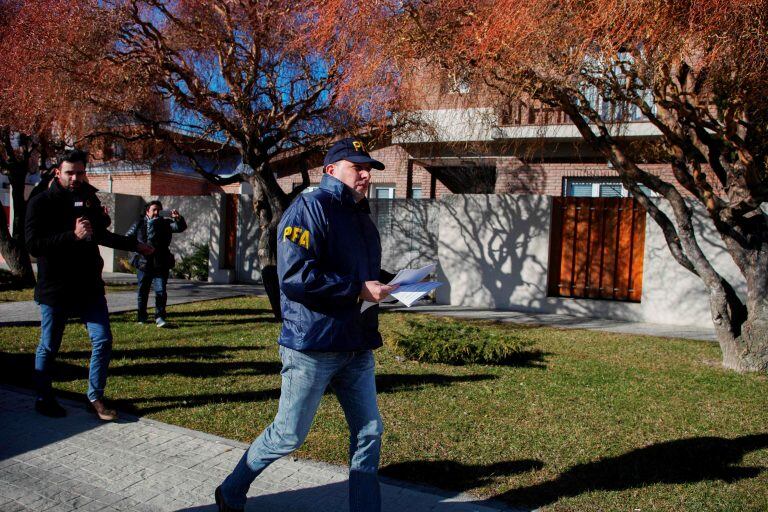 El frente de la casa de Cristina Kirchner en Santa Cruz. (AFP)