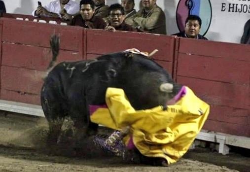 El momento en el que un toro atacó en la cara a una matadora mexicana