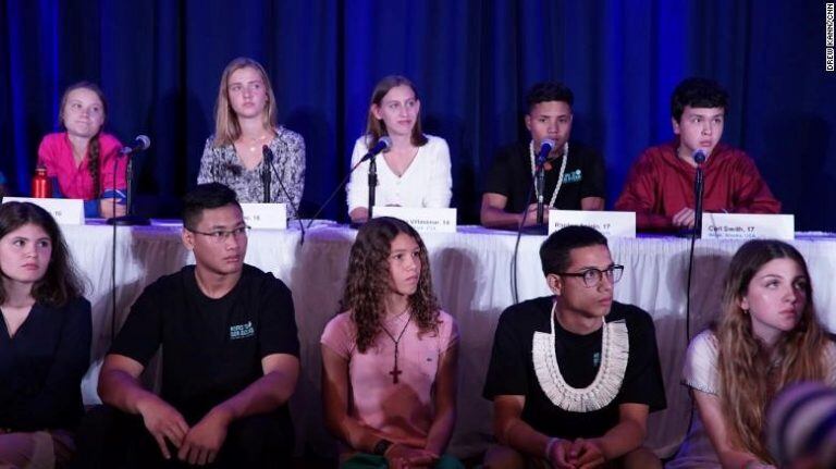 Children vs. ClimateCrisis en la ONU (Foto:CNN)