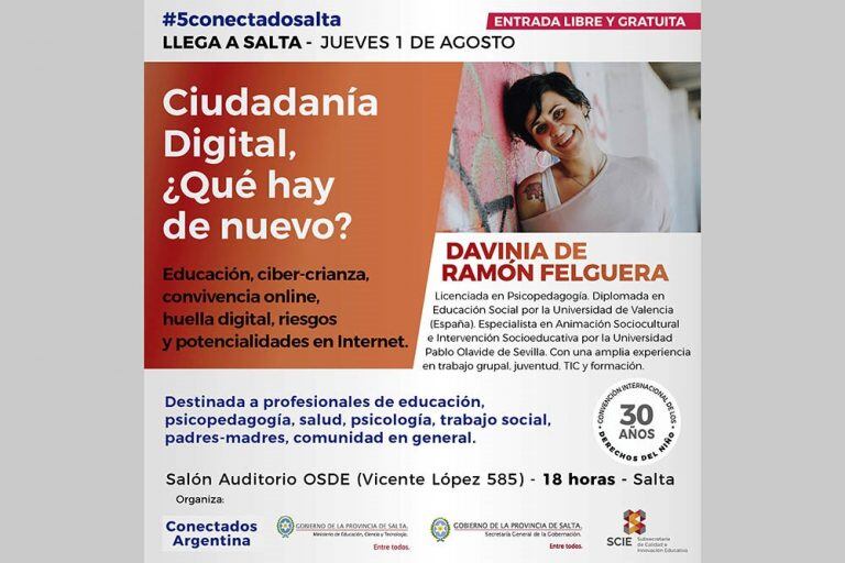 La psicopedagoga española Davinia de Ramón disertará en Salta. (web)