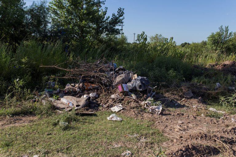 Basura arrojada en lugares prohibidos