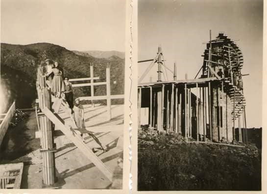 Construcción de la emblemática Aerosilla, hace más d 60 años. (Foto: archivo).