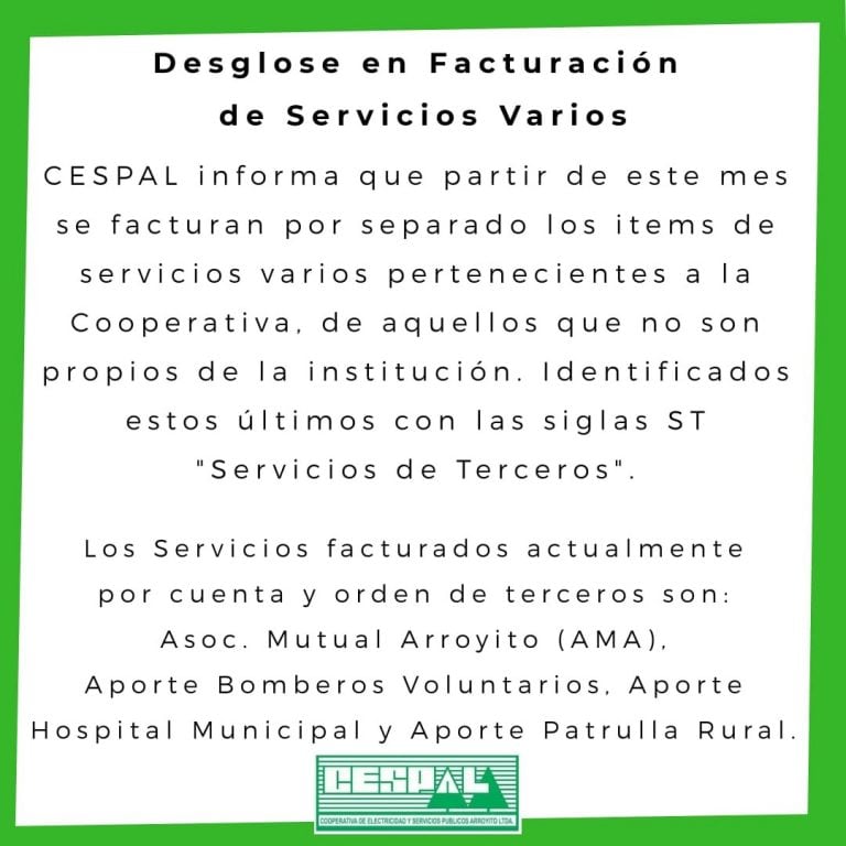 Informacion Cespal Arroyito