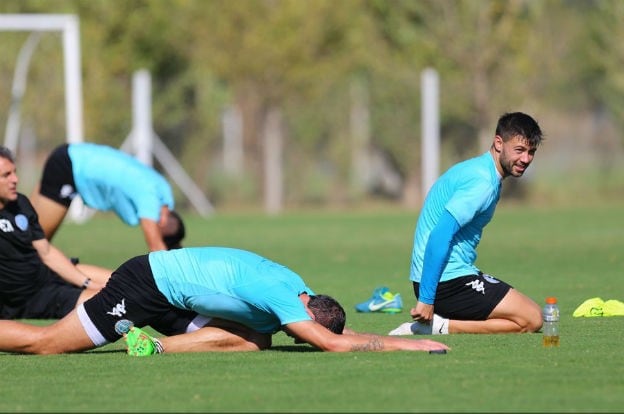 Belgrano entrena pensando en el partido del viernes ante Estudiantes.