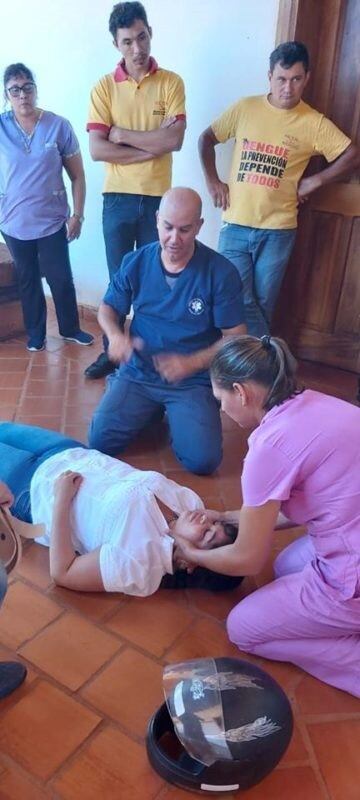 Capacitación para casos de emergencia en Misiones. (M. de Salud)