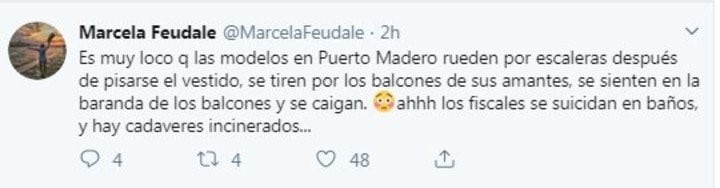 El mensaje de Marcela Feudale.