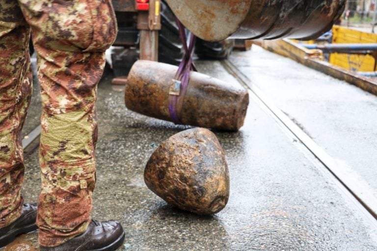 Bomba desactivada en Turín (Twitter: Ejército Italiano)