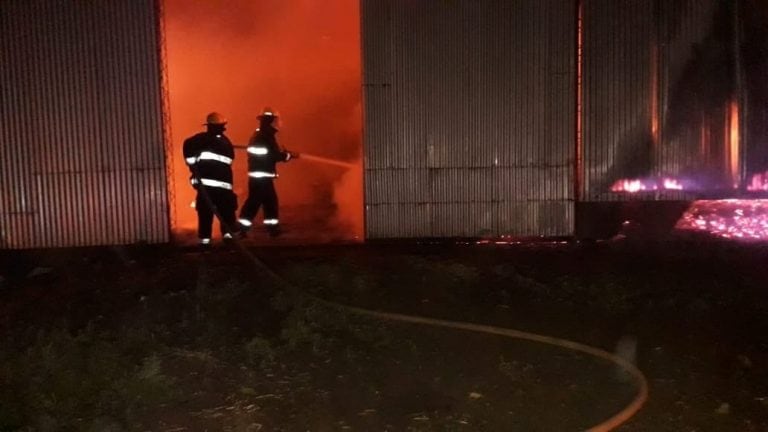 Incendio de un secadero en Oberá