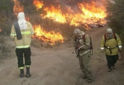 Incendio forestal en Villa Larca