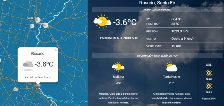 El clima estará más ameno en los próximos días en la ciudad. (SMN)