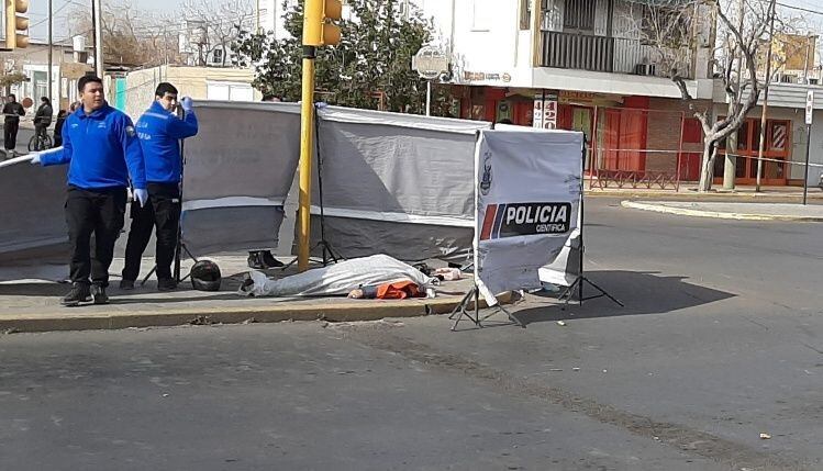 Domingo Cáceres perdió la vida en el lugar.