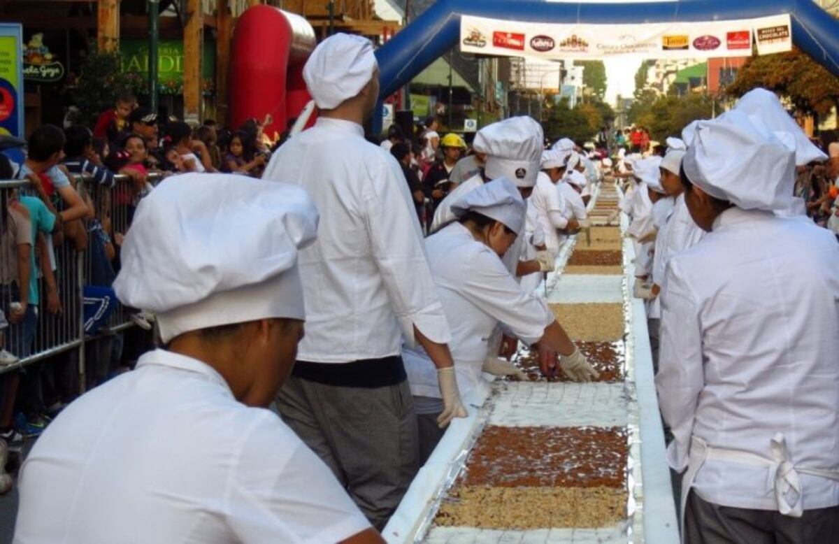 La barra de chocolate record estará presente en Bariloche durante la Fiesta Nacional