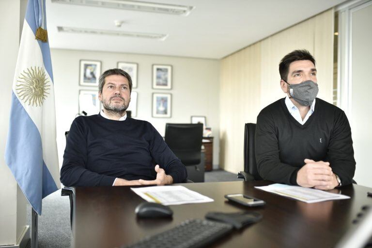 Lammens presentó por videoconferencia el programa "Clubes en obra" para Santa Fe. (Ministerio de Turismo y Deportes)