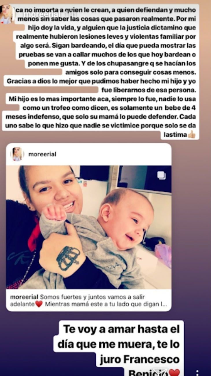 El mensaje completo de Morena Rial (Foto: Instagram).