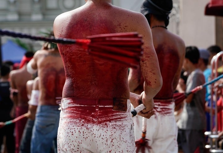 Jueves Santo en Filipinas. (Foto: AFP)