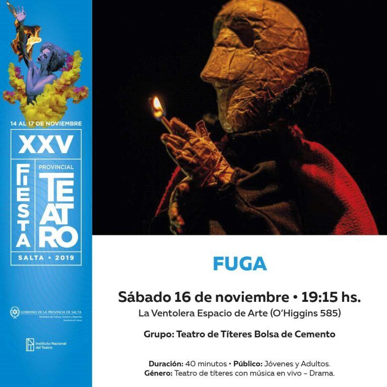 XXV Fiesta Provincial del Teatro en Salta este sábado 16 (Facebook INT Representación Provincial Salta)