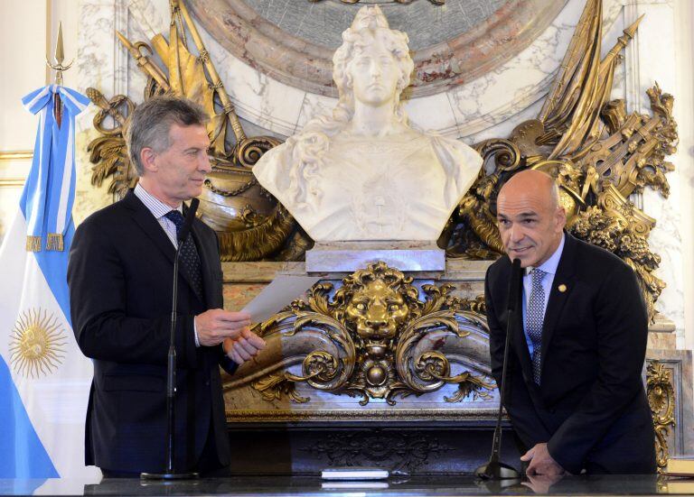 Mauricio Macri y Gustavo Arribas (Foto: DyN)