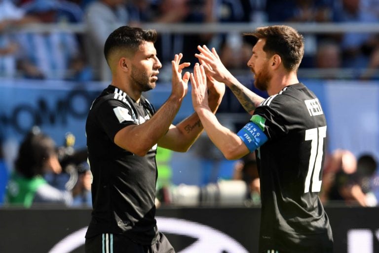 Messi y el Kun Agüero (Foto: TyC Sports)