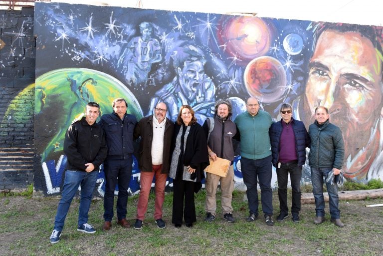 Murales en el barrio de Lionel Messi