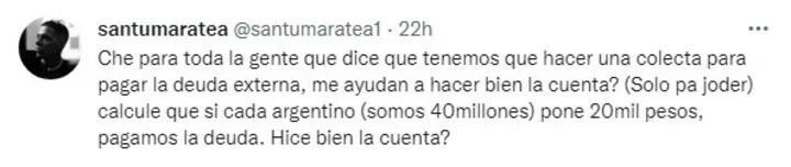 La propuesta de L-Gante para pagar la deuda con el FMI