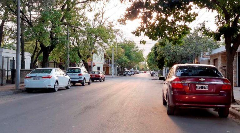 Las calles de Santa Rosa, con muy poco movimiento en la mañana de este lunes (Plan B Noticias)