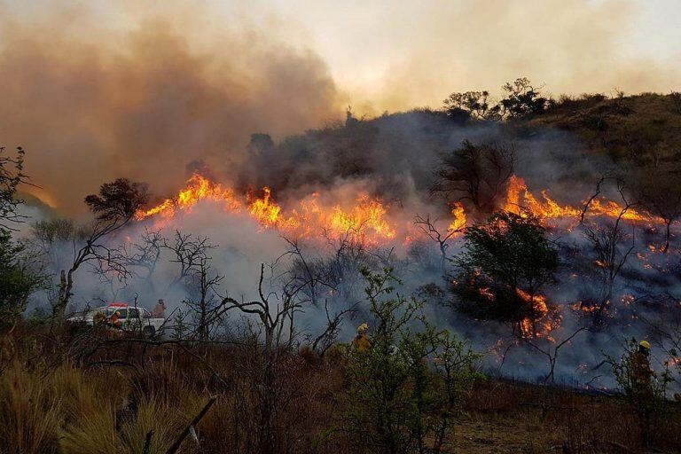 Incendios en las sierras cordobesas. (Foto: Gobierno de Córdoba).