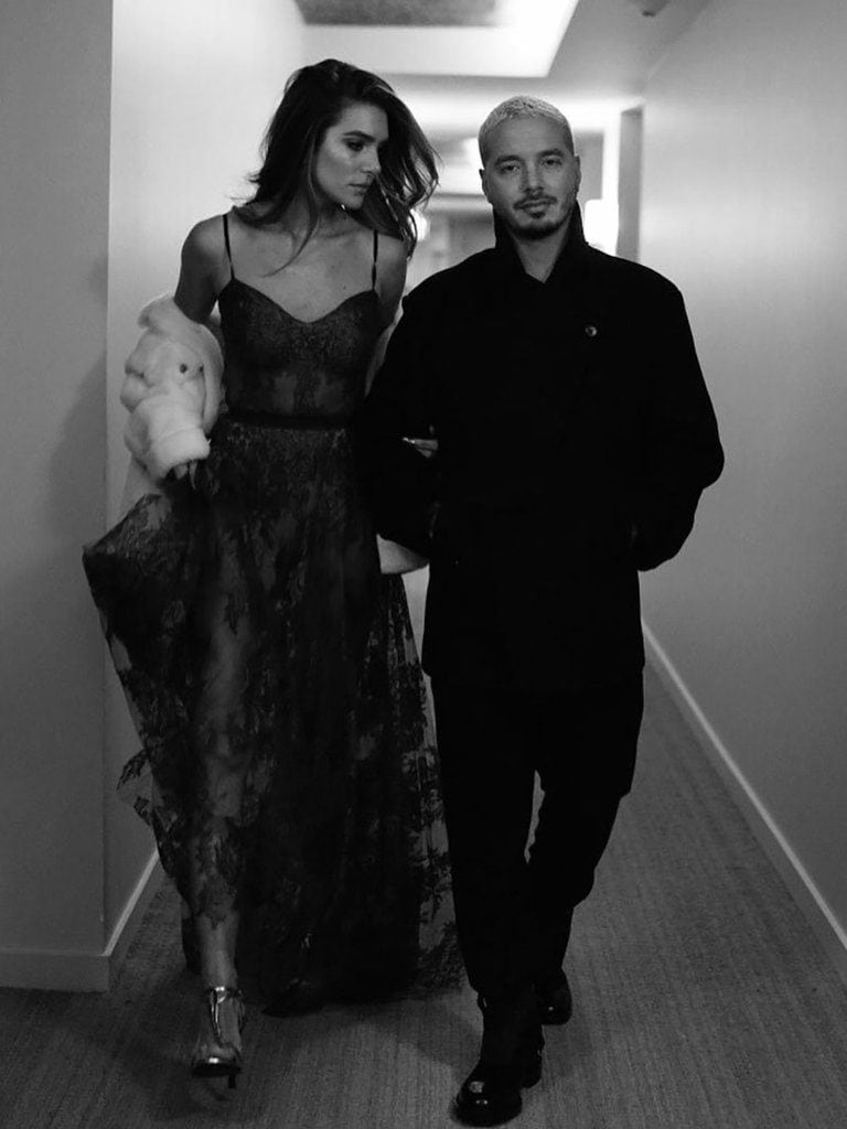 Valentina Ferrer y J Balvin en los  Latin Grammy 2019 .