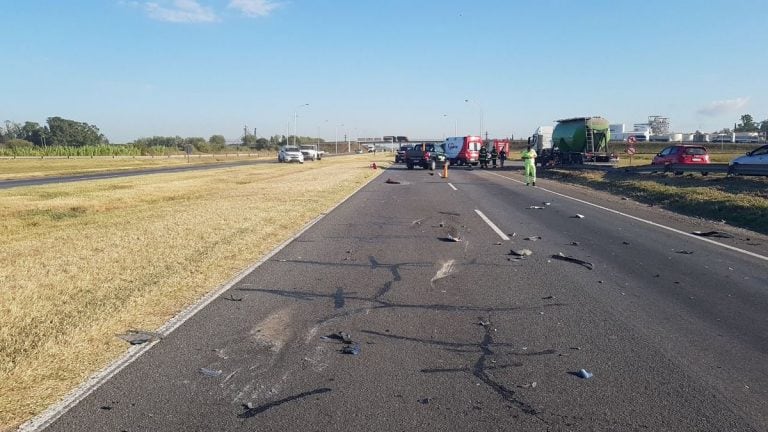 Accidente fatal en la autopista a Santa Fe.