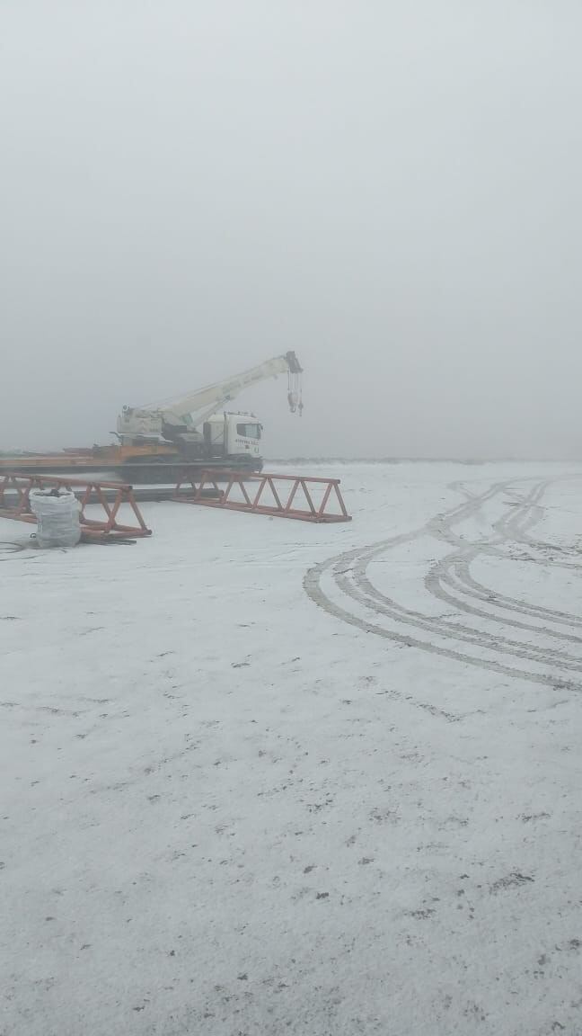 La nieve cayó fuerte en algunos sectores.