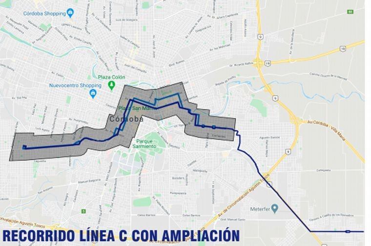 Recorrido línea C