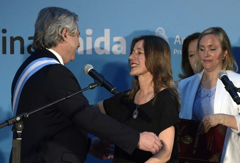 Sabina Frederic en el día de su asunción al frente de la cartera de Seguridad. (Foto: AFP)