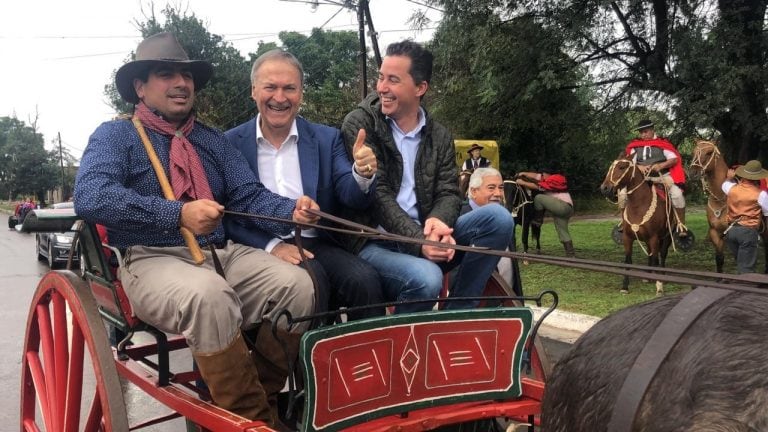 Juan Schiaretti junto con Martin Llaryora y Manuel Calvo cerraron su campaña para las elecciones 2019.