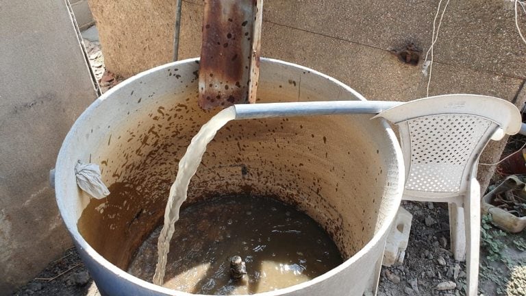 Tanque de almacenamiento de agua. (Vía Ansenuza)