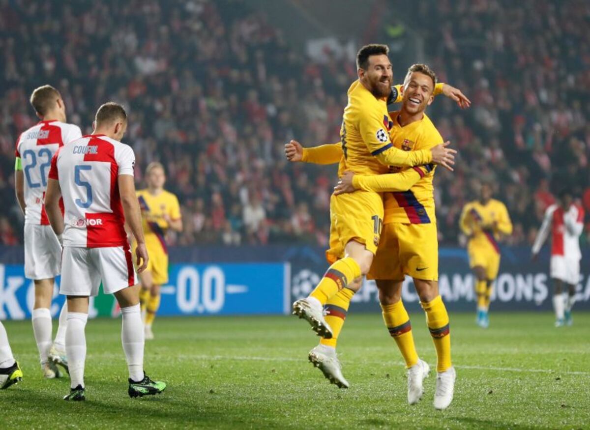 Champions League: Barcelona venció 2-1 a Slavia Praga con un gol de Lionel Messi