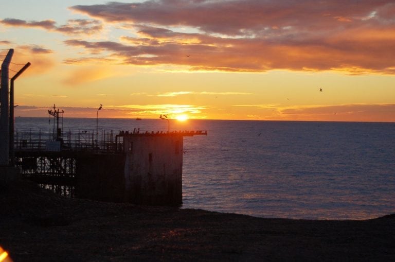 Muelle de Caleta Olivia hoy.