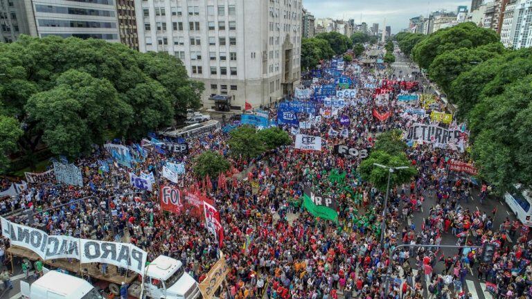 Protestas en la Ciudad de Buenos Aires.