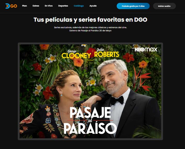 La plataforma de streaming DGO.