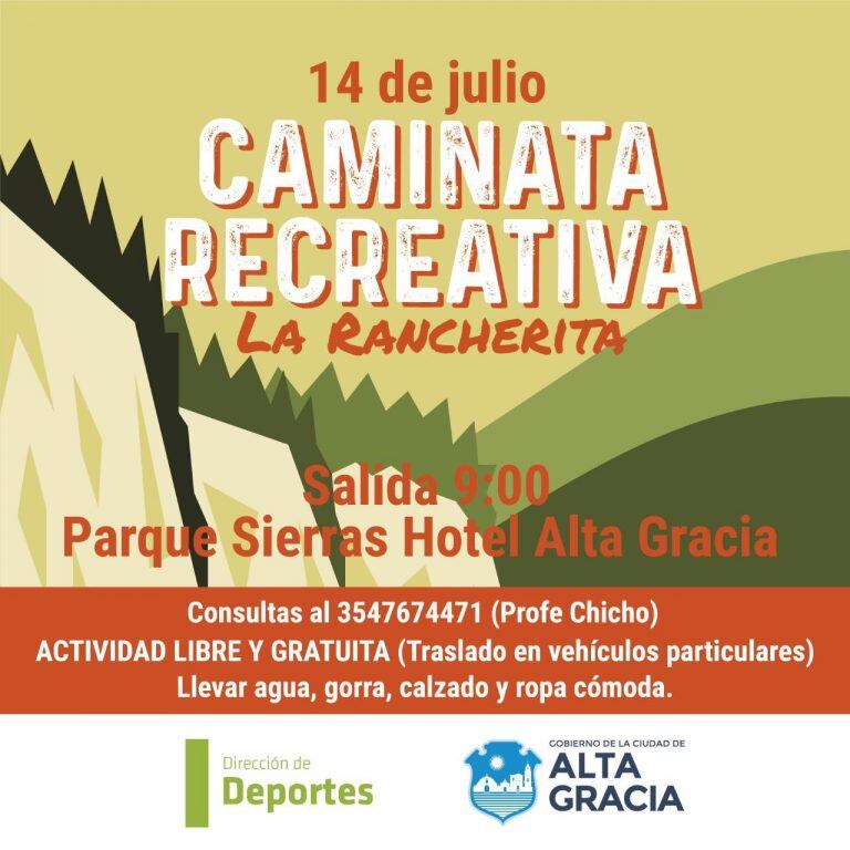 Caminata Recreativa, Alta Gracia.